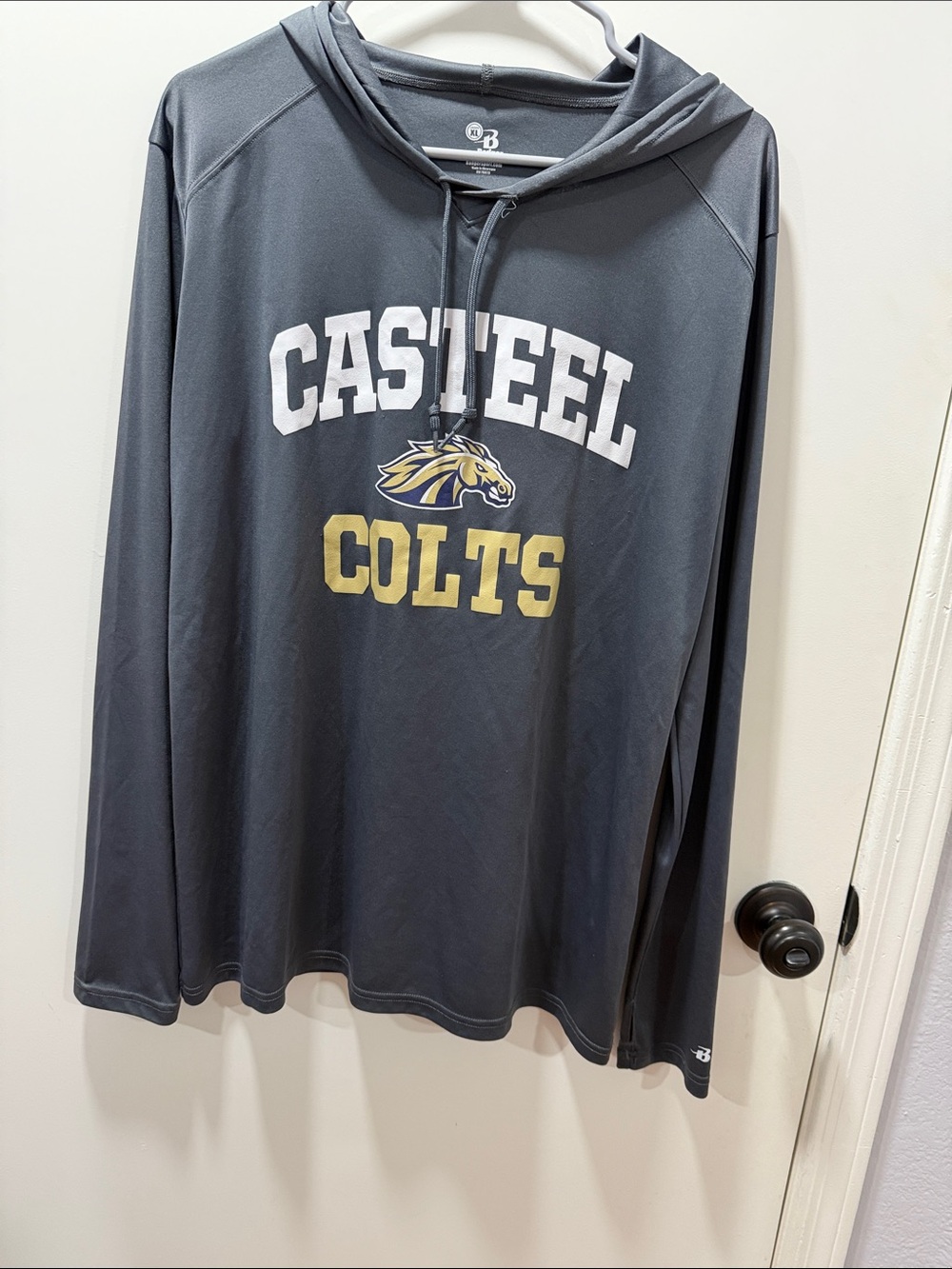 Castleel Colts Men's Gray Crewneck Hoodie Tee